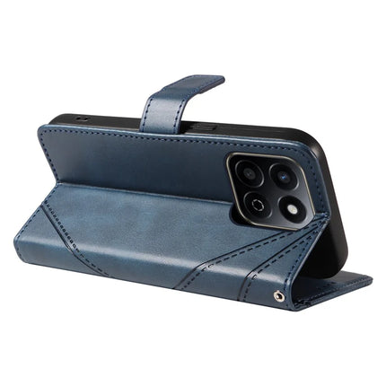 For Honor Play 60 Plus 5G / Play 9T / X7c 4G / 200 Smart 5G Leather Case Geometric Line Wallet Phone Cover