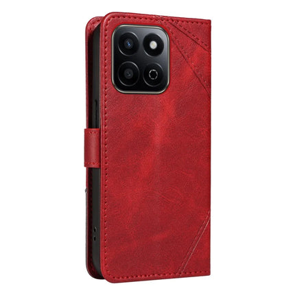 For Honor Play 60 Plus 5G / Play 9T / X7c 4G / 200 Smart 5G Leather Case Geometric Line Wallet Phone Cover