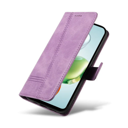 For Honor Play 60 Plus 5G / Play 9T / X7c 4G / 200 Smart 5G Wallet Phone Case T-Shape Lines Leather Cover