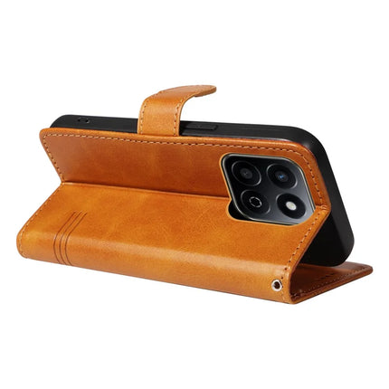 For Honor Play 60 Plus 5G / Play 9T / X7c 4G / 200 Smart 5G Wallet Phone Case T-Shape Lines Leather Cover