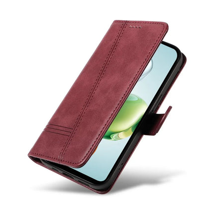 For Honor Play 60 Plus 5G / Play 9T / X7c 4G / 200 Smart 5G Wallet Phone Case T-Shape Lines Leather Cover