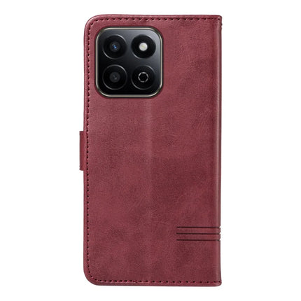 For Honor Play 60 Plus 5G / Play 9T / X7c 4G / 200 Smart 5G Wallet Phone Case T-Shape Lines Leather Cover