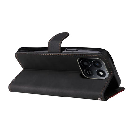 For Honor Play 60 Plus 5G / Play 9T / X7c 4G / 200 Smart 5G Leather Case Wallet Phone Cover 3 Color Splicing