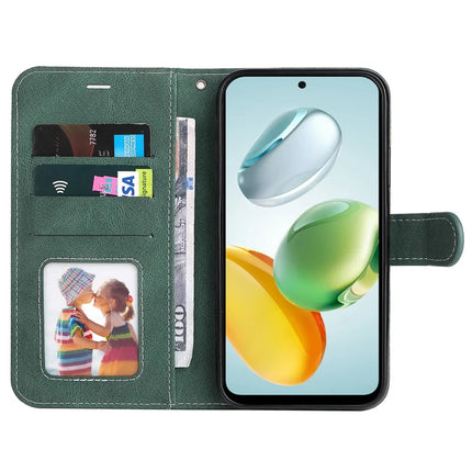 For Honor Play 60 Plus 5G / Play 9T / X7c 4G / 200 Smart 5G Leather Case Wallet Phone Cover 3 Color Splicing