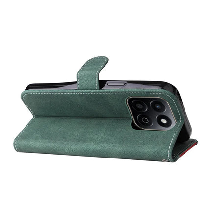 For Honor Play 60 Plus 5G / Play 9T / X7c 4G / 200 Smart 5G Leather Case Wallet Phone Cover 3 Color Splicing