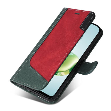 For Honor Play 60 Plus 5G / Play 9T / X7c 4G / 200 Smart 5G Leather Case Wallet Phone Cover 3 Color Splicing