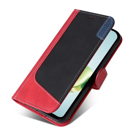 For Honor Play 60 Plus 5G / Play 9T / X7c 4G / 200 Smart 5G Leather Case Wallet Phone Cover 3 Color Splicing