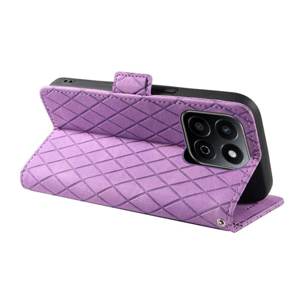 For Honor Play 60 Plus 5G / Play 9T / X7c 4G / 200 Smart 5G Case Rhombus PU Leather Flip Wallet Phone Cover