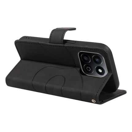 For Honor Play 60 Plus 5G / Play 9T / X7c 4G / 200 Smart 5G Stand Case Wallet Leather Phone Cover Curved Line