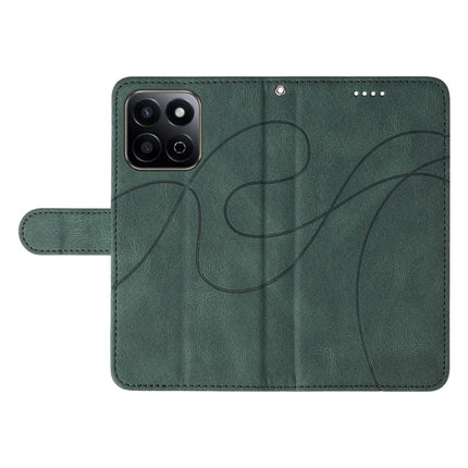 For Honor Play 60 Plus 5G / Play 9T / X7c 4G / 200 Smart 5G Stand Case Wallet Leather Phone Cover Curved Line
