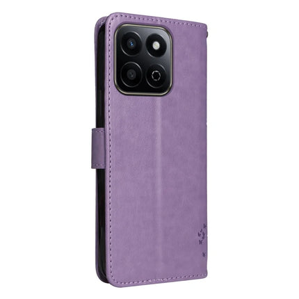 For Honor Play 60 Plus 5G / Play 9T / X7c 4G / 200 Smart 5G Case Cat Tree Pattern Flip Leather Phone Cover