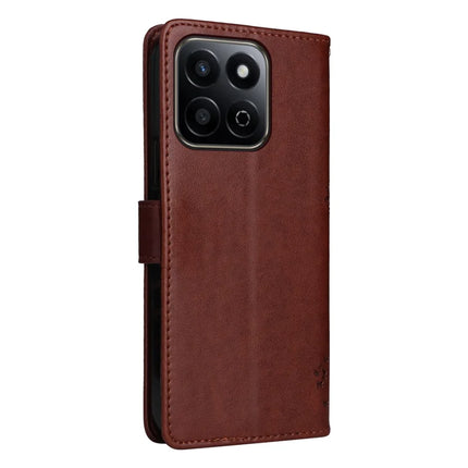 For Honor Play 60 Plus 5G / Play 9T / X7c 4G / 200 Smart 5G Case Cat Tree Pattern Flip Leather Phone Cover