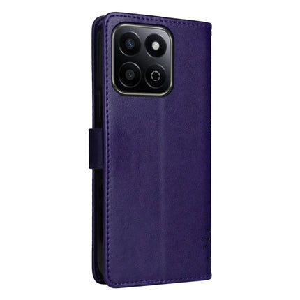 For Honor Play 60 Plus 5G / Play 9T / X7c 4G / 200 Smart 5G Case Cat Tree Pattern Flip Leather Phone Cover