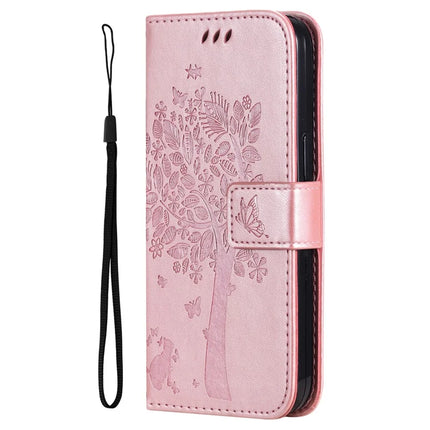 For Honor Play 60 Plus 5G / Play 9T / X7c 4G / 200 Smart 5G Case Cat Tree Pattern Flip Leather Phone Cover