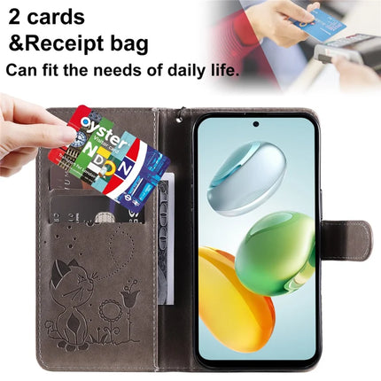 For Honor Play 60 Plus 5G / Play 9T / X7c 4G / 200 Smart 5G Case Cat Bee Pattern Leather Phone Cover