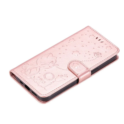 For Honor Play 60 Plus 5G / Play 9T / X7c 4G / 200 Smart 5G Case Cat Bee Pattern Leather Phone Cover
