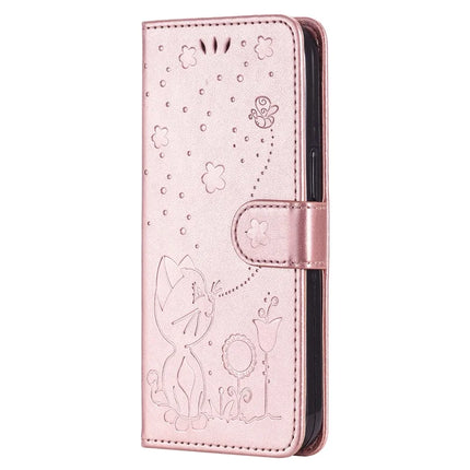 For Honor Play 60 Plus 5G / Play 9T / X7c 4G / 200 Smart 5G Case Cat Bee Pattern Leather Phone Cover