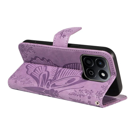 For Honor Play 60 Plus 5G / Play 9T / X7c 4G / 200 Smart 5G Case Butterfly Pattern Leather Wallet Flip Phone Cover