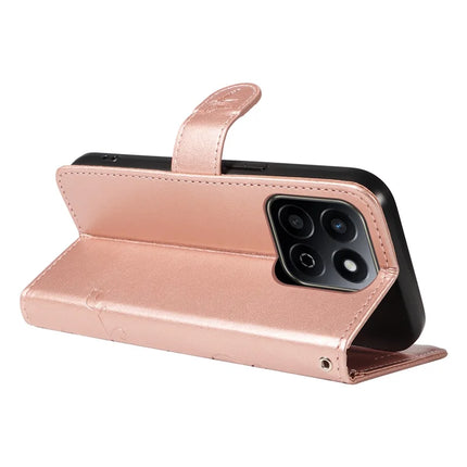 For Honor Play 60 Plus 5G / Play 9T / X7c 4G / 200 Smart 5G Case Flower Pattern PU Leather Wallet Phone Cover