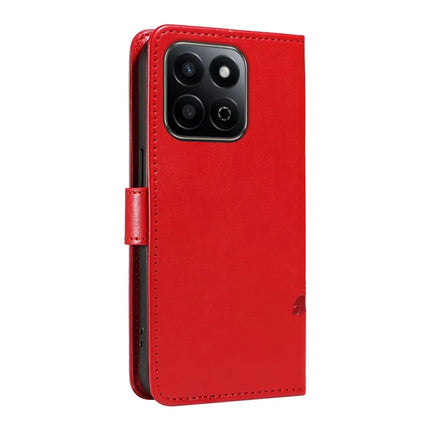 For Honor Play 60 Plus 5G / Play 9T / X7c 4G / 200 Smart 5G Case Flower Pattern PU Leather Wallet Phone Cover