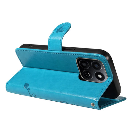 For Honor Play 60 Plus 5G / Play 9T / X7c 4G / 200 Smart 5G Case Flower Pattern PU Leather Wallet Phone Cover