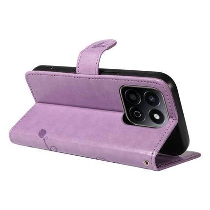For Honor Play 60 Plus 5G / Play 9T / X7c 4G / 200 Smart 5G Case Flower Pattern PU Leather Wallet Phone Cover