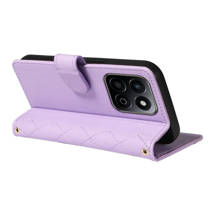 For Honor Play 60 Plus 5G / Play 9T / X7c 4G / 200 Smart 5G Wallet Case Rhombus Leather Phone Cover