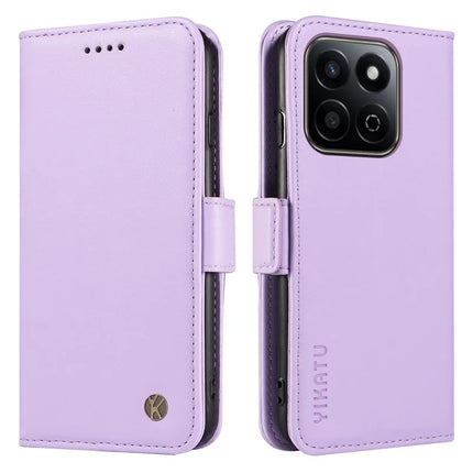 YIKATU YK-003 For Honor Play 60 Plus 5G / Play 9T / X7c 4G / 200 Smart 5G Case Wallet Stand Leather Phone Cover - Light Purple