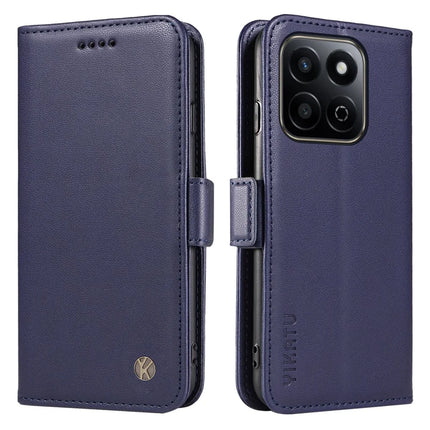 YIKATU YK-003 For Honor Play 60 Plus 5G / Play 9T / X7c 4G / 200 Smart 5G Case Wallet Stand Leather Phone Cover - Sapphire