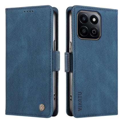 YIKATU YK-005 For Honor Play 60 Plus 5G / Play 9T / X7c 4G / 200 Smart 5G Case PU Leather Wallet Phone Cover Skin Touch Feeling - Blue
