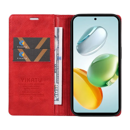 YIKATU YK-006 For Honor Play 60 Plus 5G / Play 9T / X7c 4G / 200 Smart 5G Case Magnetic Closure Leather Phone Cover Litchi Texture