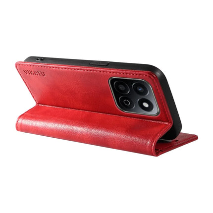 YIKATU YK-006 For Honor Play 60 Plus 5G / Play 9T / X7c 4G / 200 Smart 5G Case Magnetic Closure Leather Phone Cover Litchi Texture