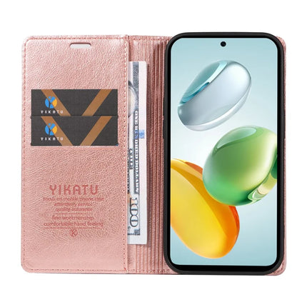 YIKATU YK-006 For Honor Play 60 Plus 5G / Play 9T / X7c 4G / 200 Smart 5G Case Magnetic Closure Leather Phone Cover Litchi Texture