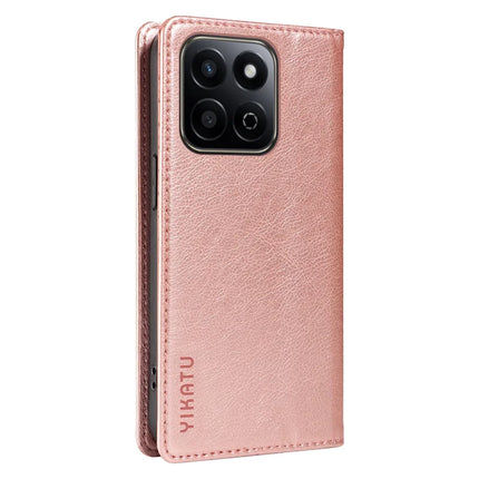 YIKATU YK-006 For Honor Play 60 Plus 5G / Play 9T / X7c 4G / 200 Smart 5G Case Magnetic Closure Leather Phone Cover Litchi Texture