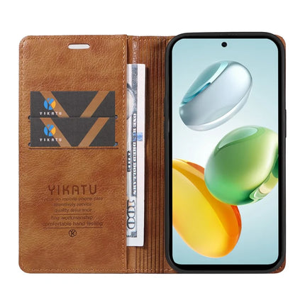 YIKATU YK-006 For Honor Play 60 Plus 5G / Play 9T / X7c 4G / 200 Smart 5G Case Magnetic Closure Leather Phone Cover Litchi Texture