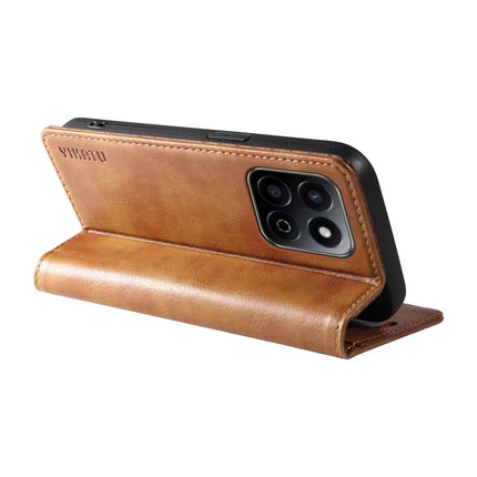 YIKATU YK-006 For Honor Play 60 Plus 5G / Play 9T / X7c 4G / 200 Smart 5G Case Magnetic Closure Leather Phone Cover Litchi Texture