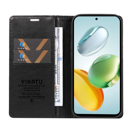 YIKATU YK-006 For Honor Play 60 Plus 5G / Play 9T / X7c 4G / 200 Smart 5G Case Magnetic Closure Leather Phone Cover Litchi Texture
