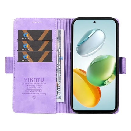 YIKATU YK-007 For Honor Play 60 Plus 5G / Play 9T / X7c 4G / 200 Smart 5G Case Side Buckle PU Leather Phone Cover Litchi Texture