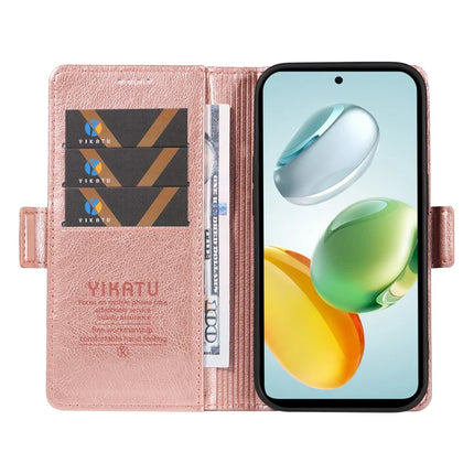 YIKATU YK-007 For Honor Play 60 Plus 5G / Play 9T / X7c 4G / 200 Smart 5G Case Side Buckle PU Leather Phone Cover Litchi Texture