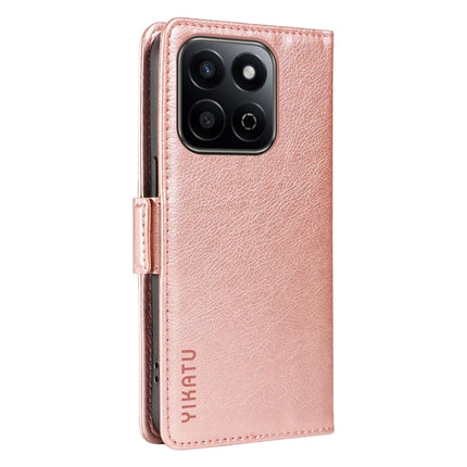 YIKATU YK-007 For Honor Play 60 Plus 5G / Play 9T / X7c 4G / 200 Smart 5G Case Side Buckle PU Leather Phone Cover Litchi Texture