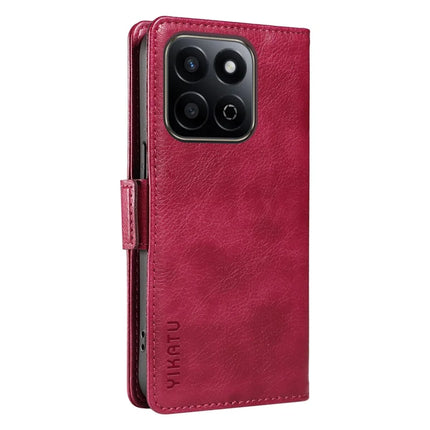 YIKATU YK-007 For Honor Play 60 Plus 5G / Play 9T / X7c 4G / 200 Smart 5G Case Side Buckle PU Leather Phone Cover Litchi Texture