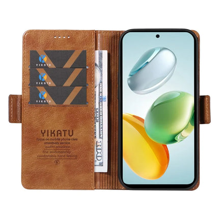 YIKATU YK-007 For Honor Play 60 Plus 5G / Play 9T / X7c 4G / 200 Smart 5G Case Side Buckle PU Leather Phone Cover Litchi Texture