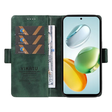 YIKATU YK-007 For Honor Play 60 Plus 5G / Play 9T / X7c 4G / 200 Smart 5G Case Side Buckle PU Leather Phone Cover Litchi Texture