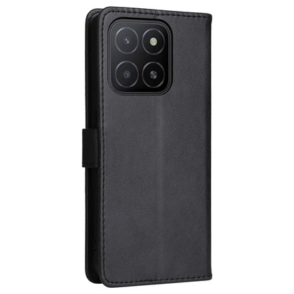 For Honor X5b / X5b Plus Case Solid Color Leather Mobile Cover Wallet Stand with Strap
