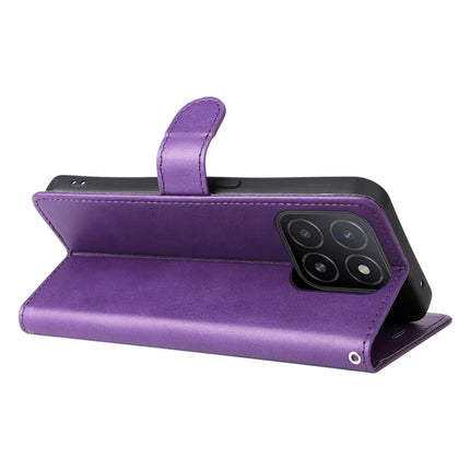 For Honor X5b / X5b Plus Case Solid Color Leather Mobile Cover Wallet Stand with Strap
