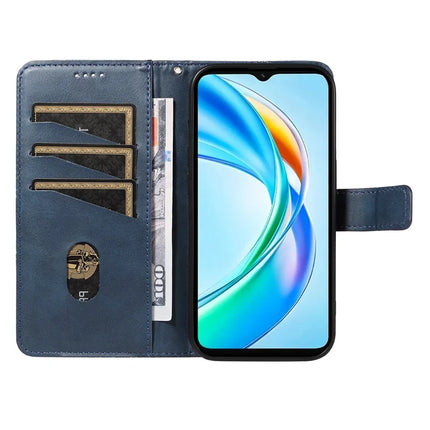 For Honor X5b / X5b Plus Leather Case Geometric Line Wallet Phone Cover