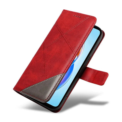 For Honor X5b / X5b Plus Leather Case Geometric Line Wallet Phone Cover
