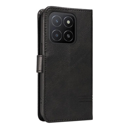 For Honor X5b / X5b Plus Wallet Phone Case T-Shape Lines Leather Cover