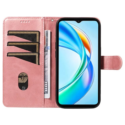 For Honor X5b / X5b Plus Wallet Phone Case T-Shape Lines Leather Cover