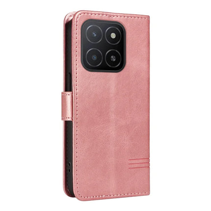 For Honor X5b / X5b Plus Wallet Phone Case T-Shape Lines Leather Cover